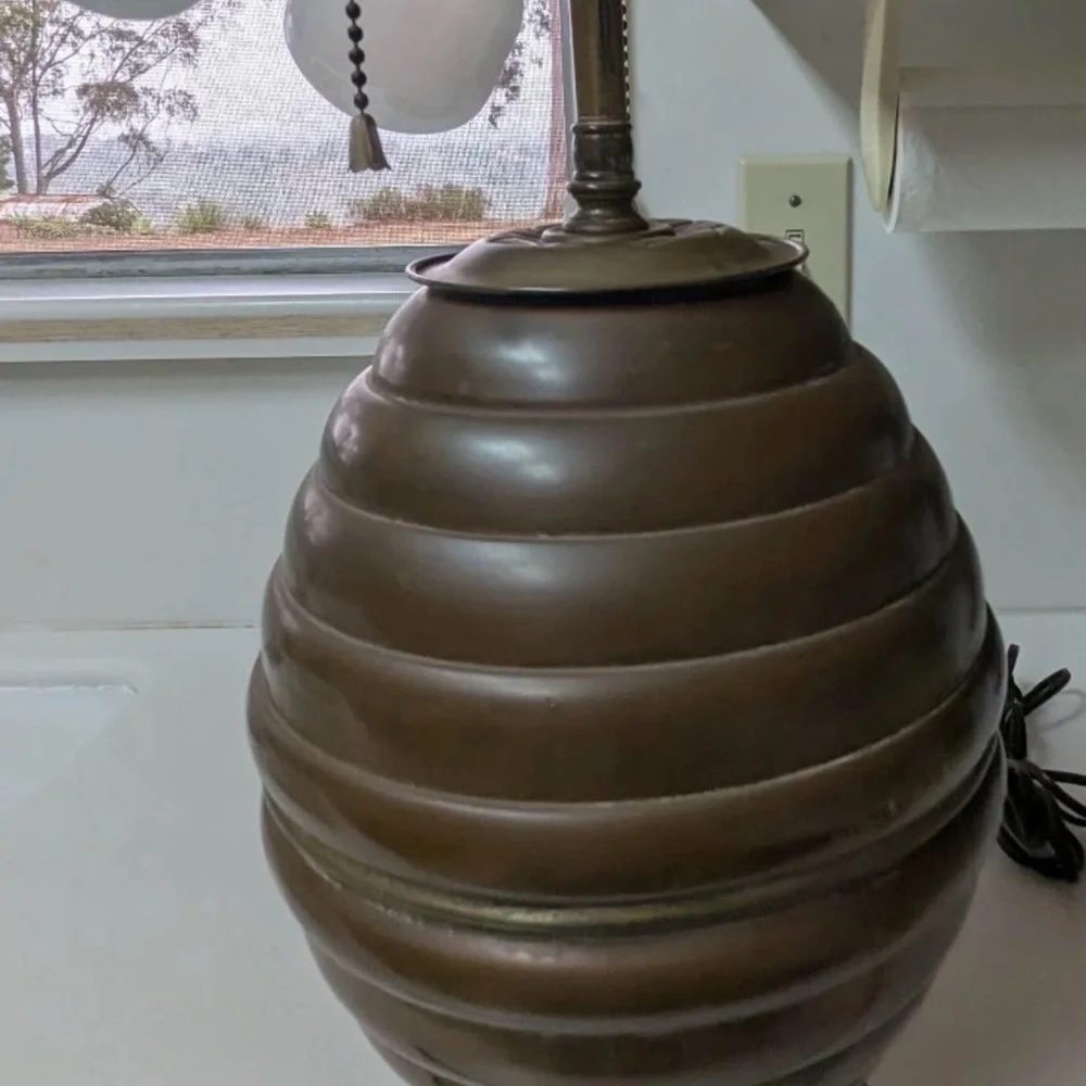 Classic Black Ribbed Table Lamp Shade by - Picture 2 of 7